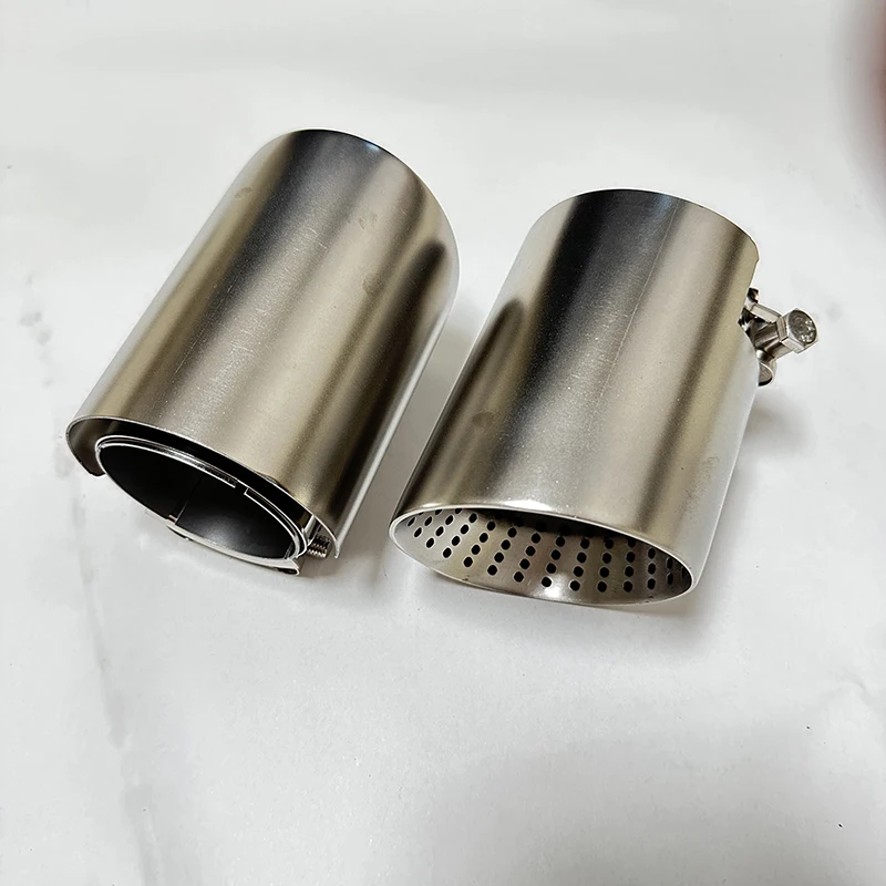 Exhaust nozzle 1pcs Matte stainless steel length 120mm large diameter 101mm 114mm Open car muffler system AK Car muffler interior