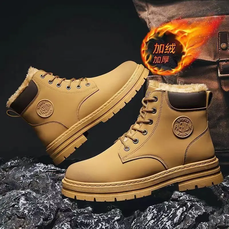 New Autumn Winter Shoes For Men Leisure Fashion Men's Outdoor Ankle Boots Lace-up Boys Casual Sneakers Comfortable Non-slip Boot