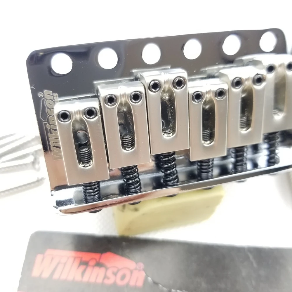 Description Picture 5 of itemWilkinson Tremolo Bridge System For ST Electric Guitar Chrome Silver Accessories Spacings 10.5mm WOV02