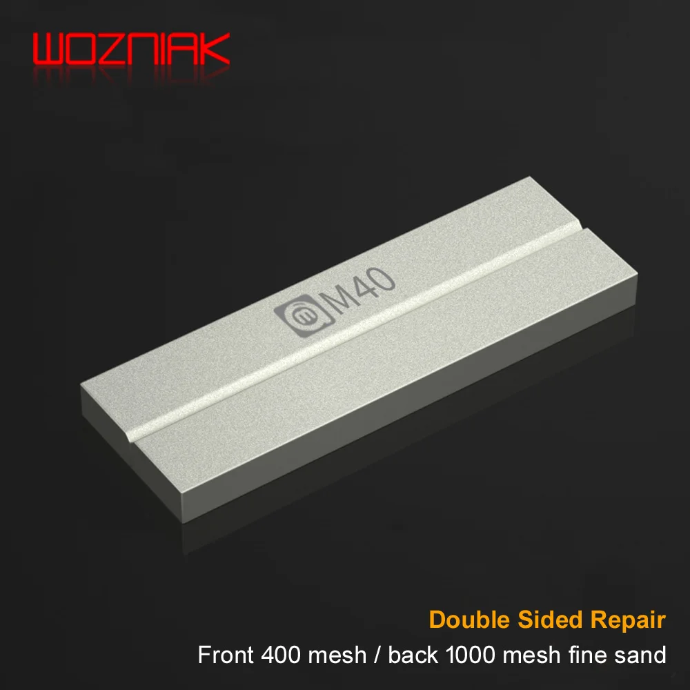 AMAOE M40 Gold Plated Steel Whetstone Grindstone for Polishing Scorpion Grinding Blade Double Sided Tweezers Repair Tool