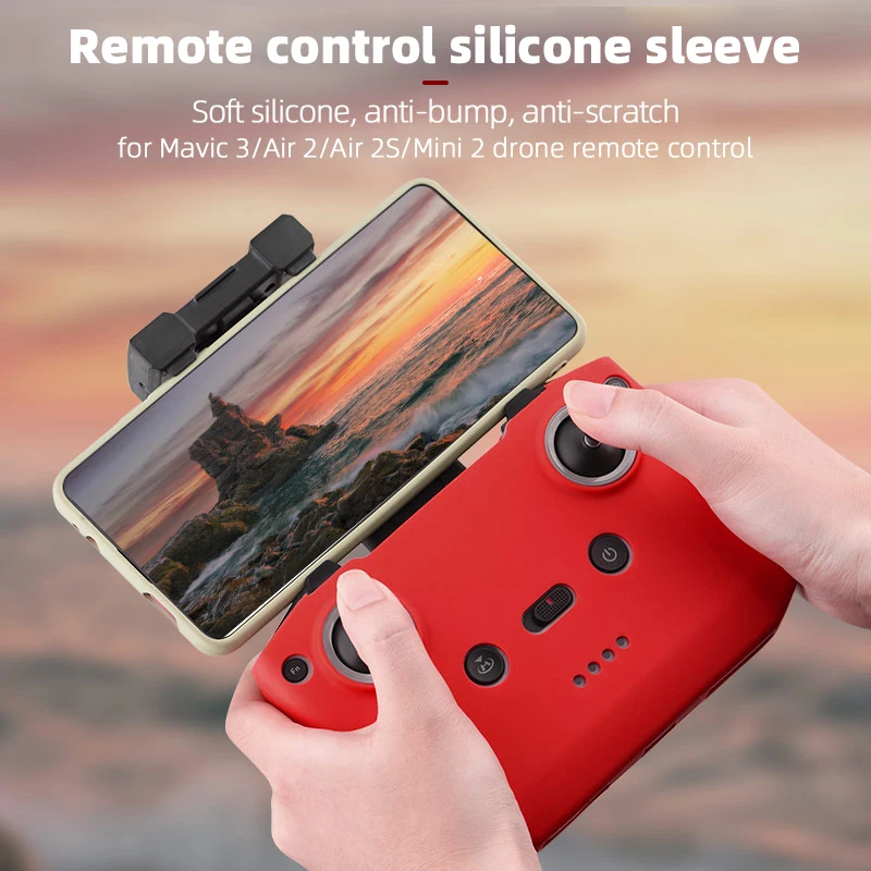 Camera Drone Remote Control Anti-bump Cover Silicone Protective Sleeve for DJI Mavic 3/Air 2/Air 2S/Mini 2 Dustproof Accessories |