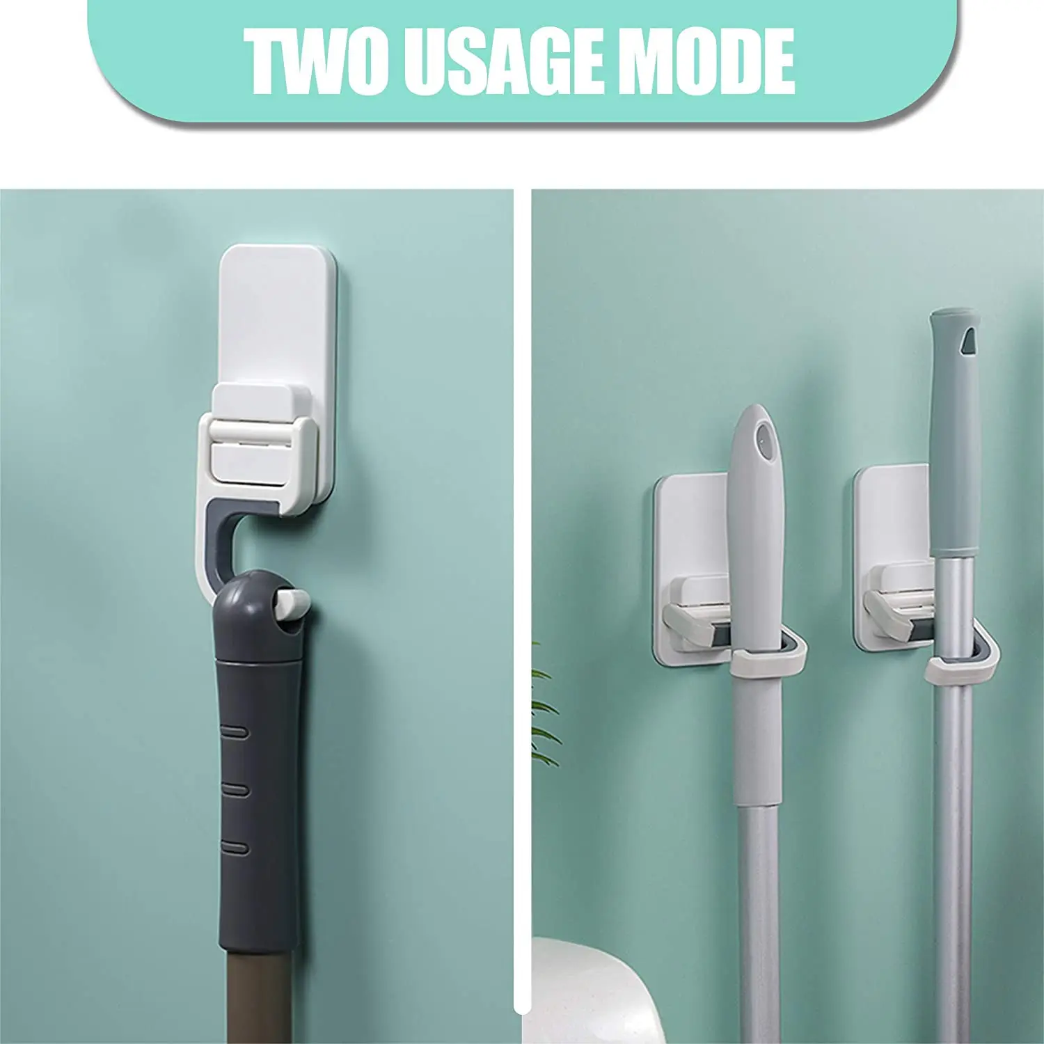 Broom Mop Holder Wall Mount Self-adhesive No Trace Rack Hanger Organizer Garage Kitchen Bathroom Storage Multi-Purpose Hook wall holder multi purpose hooks adhesive wall hook self adhesive hooks wall mount hooks wall organizer hook