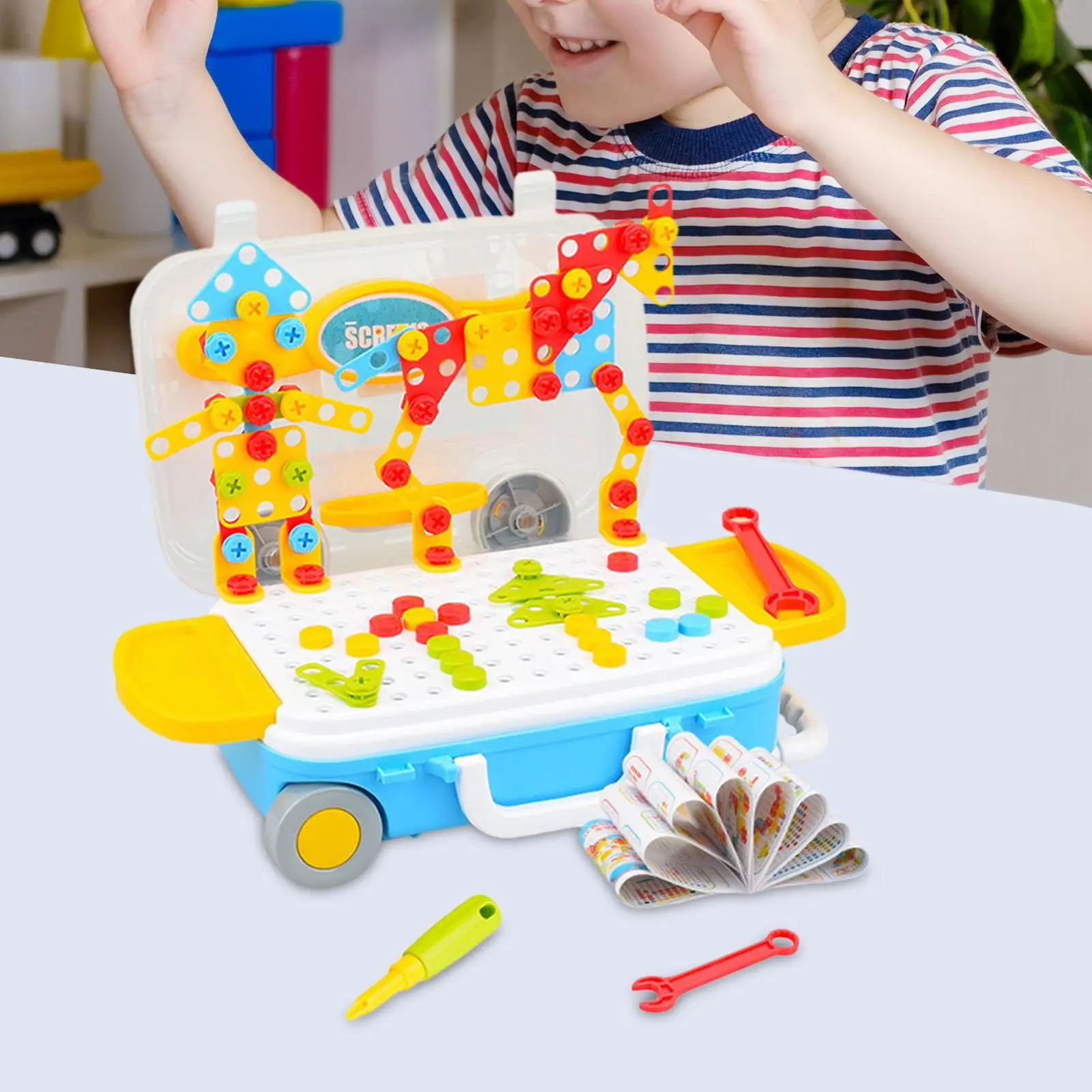 Engineering Building Kits Montessori DIY Design and Drill Toy Birthday Gift