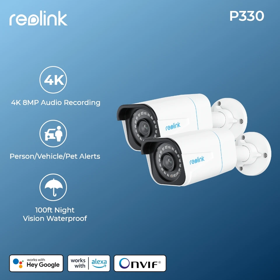 REOLINK Cámara 4K PTZ para exteriores, vigilancia de seguridad IP PoE,  seguimiento automático de zoom óptico 5X, focos de visión nocturna a color