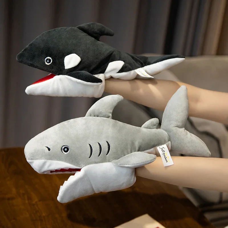 Hand Puppet Shark Octopus Lifelike Stuffed Marine Animals Fish Bird Fox For Kids Adult Pretend Playing Dolls