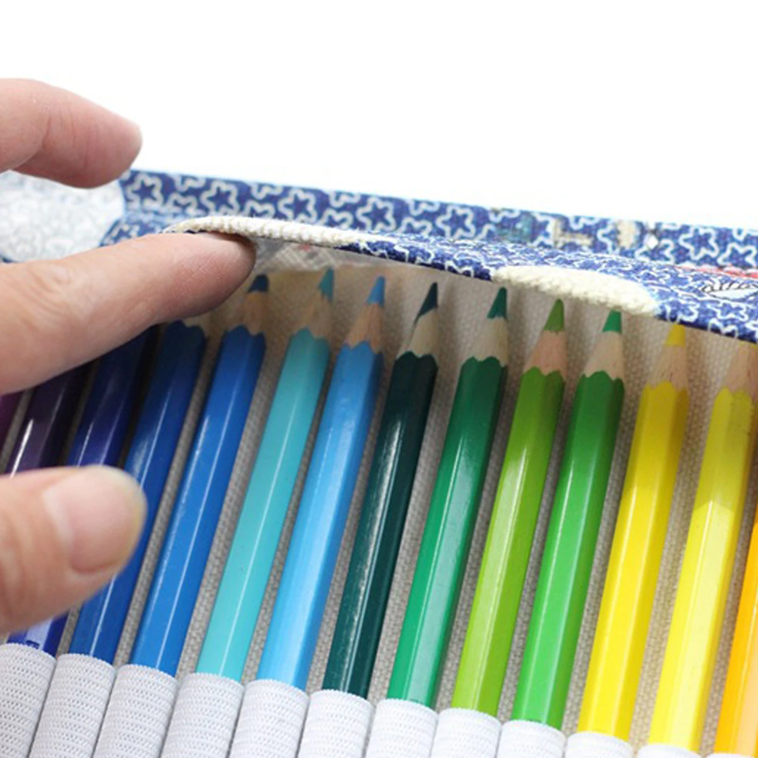 Pencil Case 12/24/36/48 Holes Kawaii Art Roll Pen Bags Cute Pencil Wrap Pouch Students Storage Stationery School Supplies