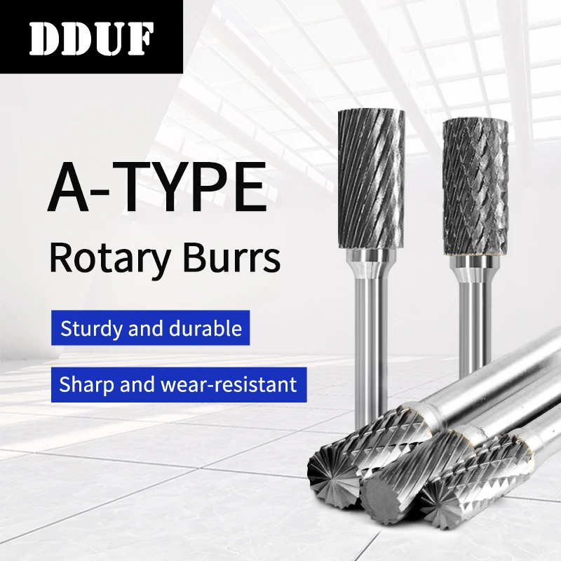 

Tungsten Steel Grinder Carbide Rotary File Cylindrical Ball End Milling Cutter Metal Grinding Engraving Single Double Groove