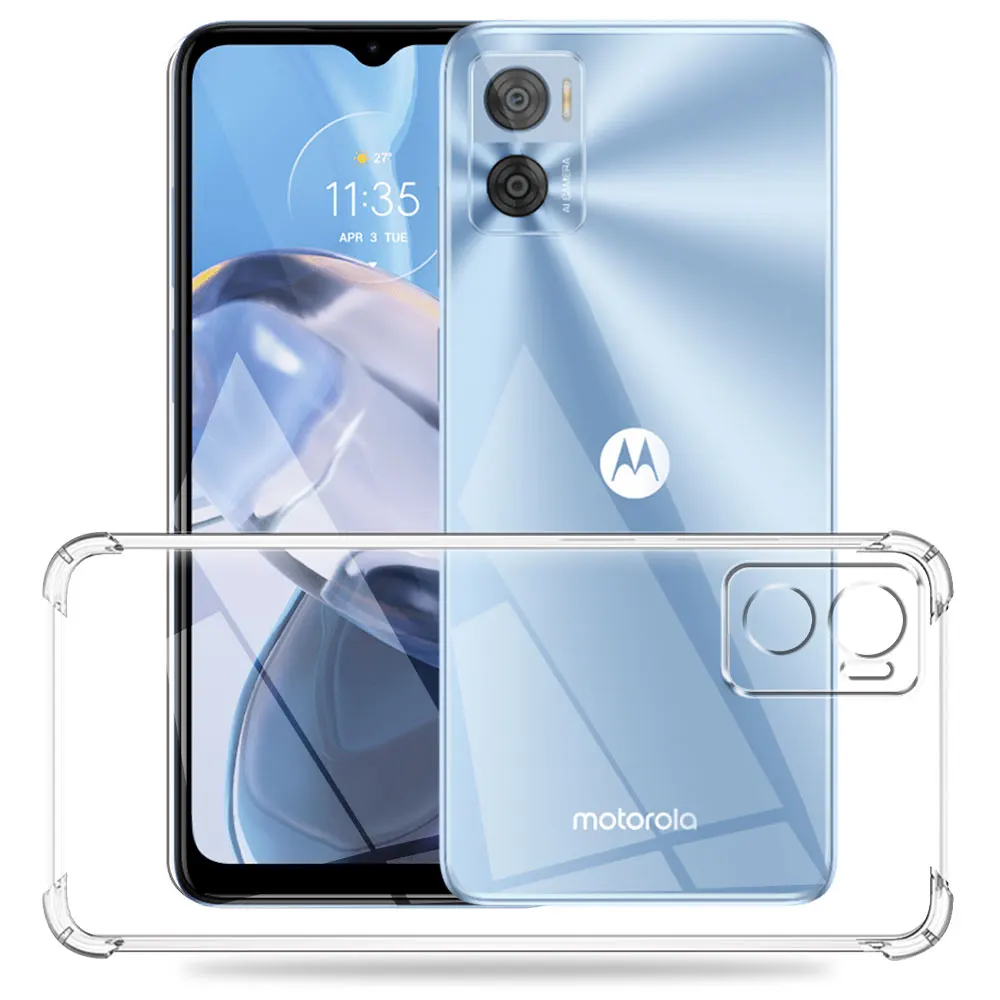 Shockproof Case For Motorola Moto E22 Silicone Soft Transparent Cases For Moto E22i Clear Cover E22 E 22i Funda Coque