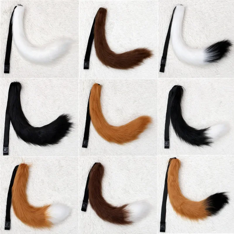 

Anime Animal Tail Cosplay Costumes Props Cat Fox Plush Tails Role Play Halloween Party kawaii Accessories