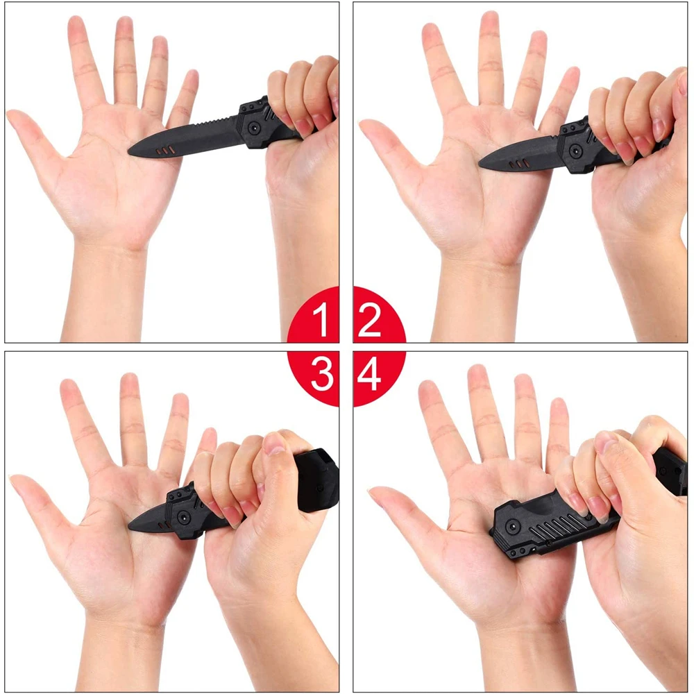 Fake Retractable Knife Prop False Trick Gadget Toy Disappearing Dagger Plastic Blade Halloween Fools Day Party Accessories