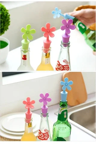 

Creative Bottle Stopper Silicone Wine Stopper Leakproof Wine Beer Bottle Cork Stopper Plug Sealer Bottle Cap Kitchen Bar Tools