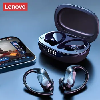 Lenovo-Écouteurs Bluetooth 5.3 TWS LP75, Casque de sport sans fil, Affichage numérique LED, HiFi, Stéréo, Réduction du bruit, Écouteurs de jeu