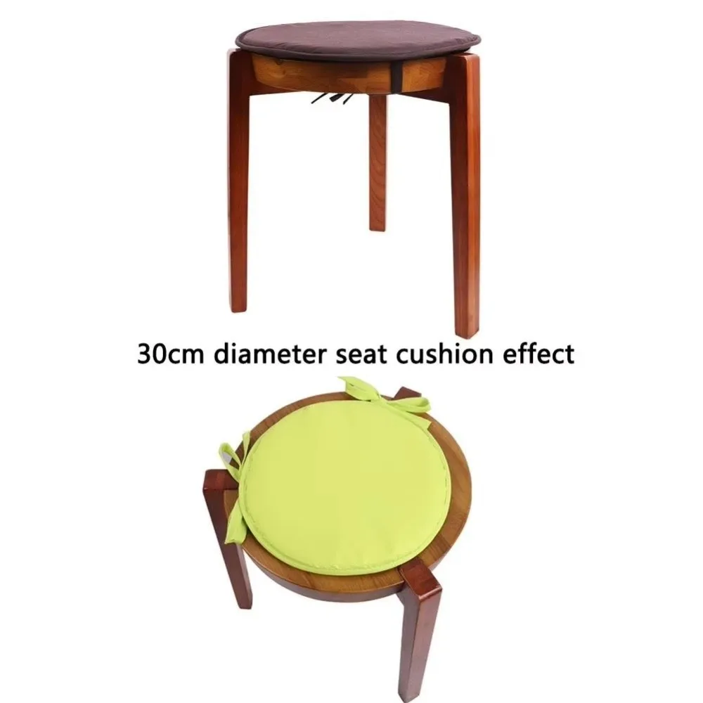Thickened Sponge Round Chair Pad Candy Color Circular Chair Cushion Image 3