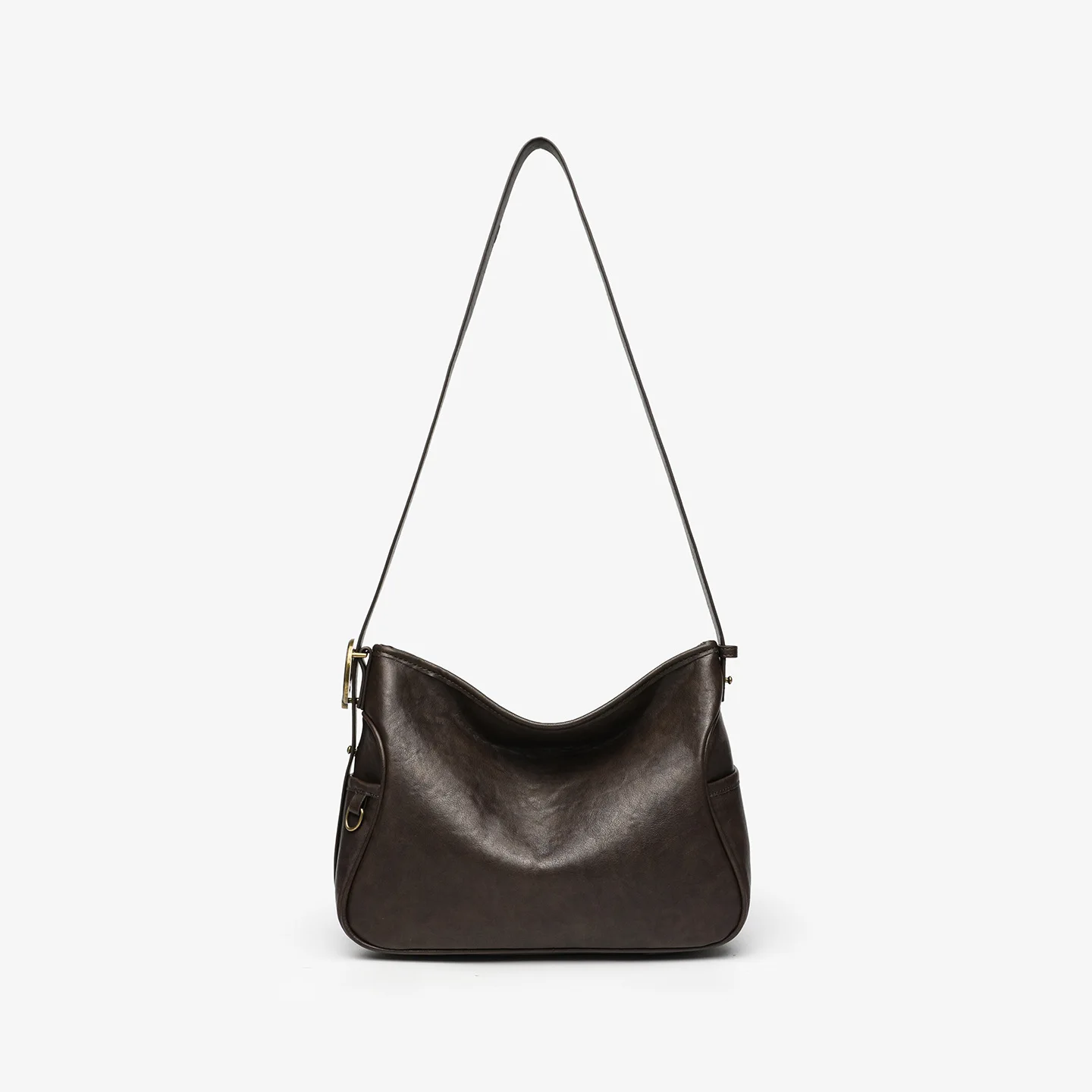 Retro Women's Crossbody Bag Pillow-Shaped Large Capacity Shoulder Strap PU Material City Simple Style Fashion Element Sewing...