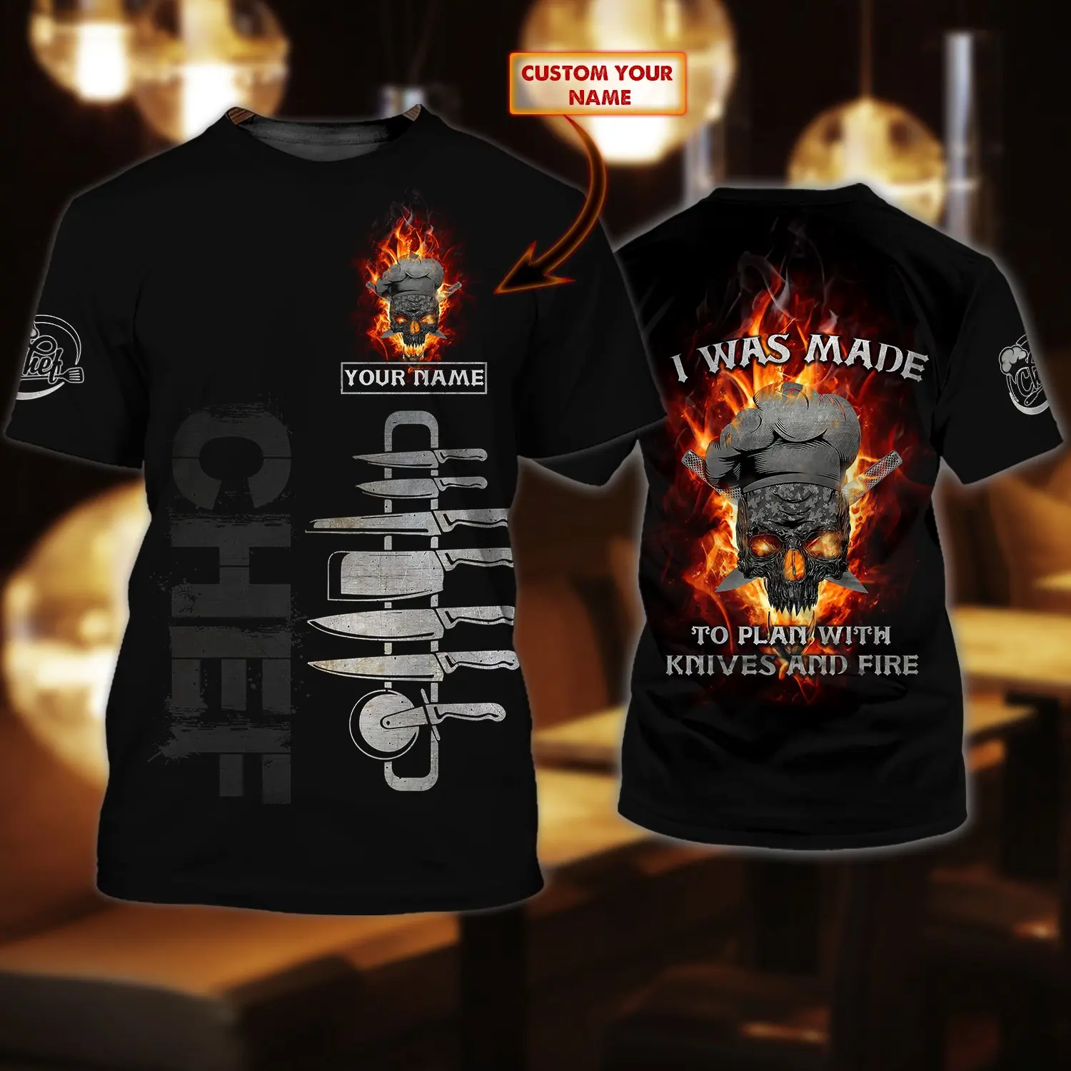 2022 heißer Verkauf Mode t hemd Chef Personalisierte Name schwarz 3D Gedruckt Herren Sommer kurzarm Unisex Casual sport T-shirt DW34 – Detail 20
