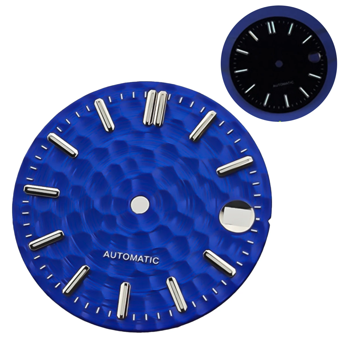 Enhanced Watch Dial with Green Luminous Accents - 28.5mm, Multicolor Options