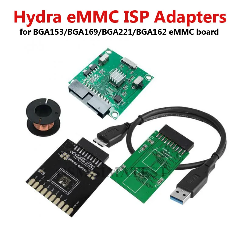 2022 NEW ORIGINAL HYDRA eMMC ISP Adapters Tool BGA153 BGA169 BGA221 BGA162 Break Out Board |