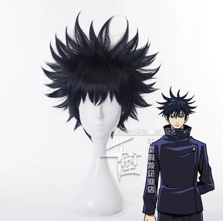 

Парик для косплея Megumi из аниме «джутсу», термостойкие короткие искусственные волосы для мужчин и женщин, костюм для косплея, темно-синий