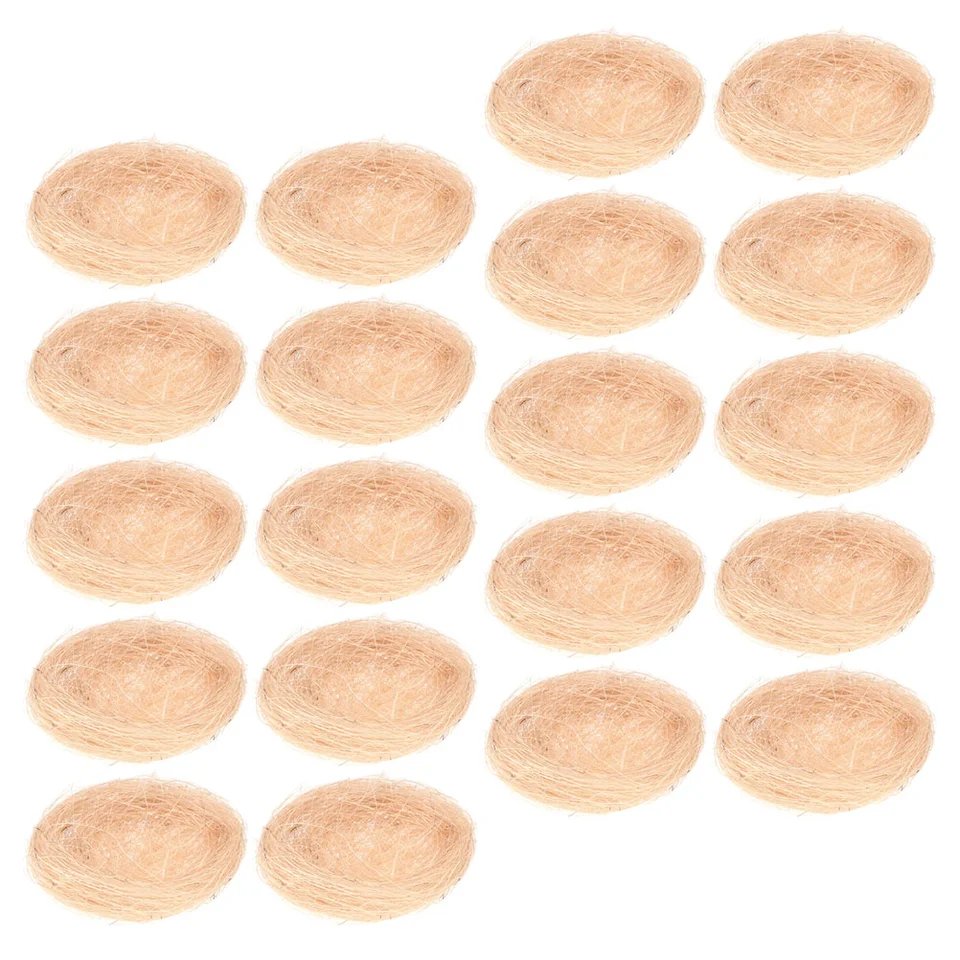 BESPORTBLE 16 Nidi Uccello Decorativi In Vimini 12 Cm – Finti Per Pasqua, Matrimonio O Giardino - 2
