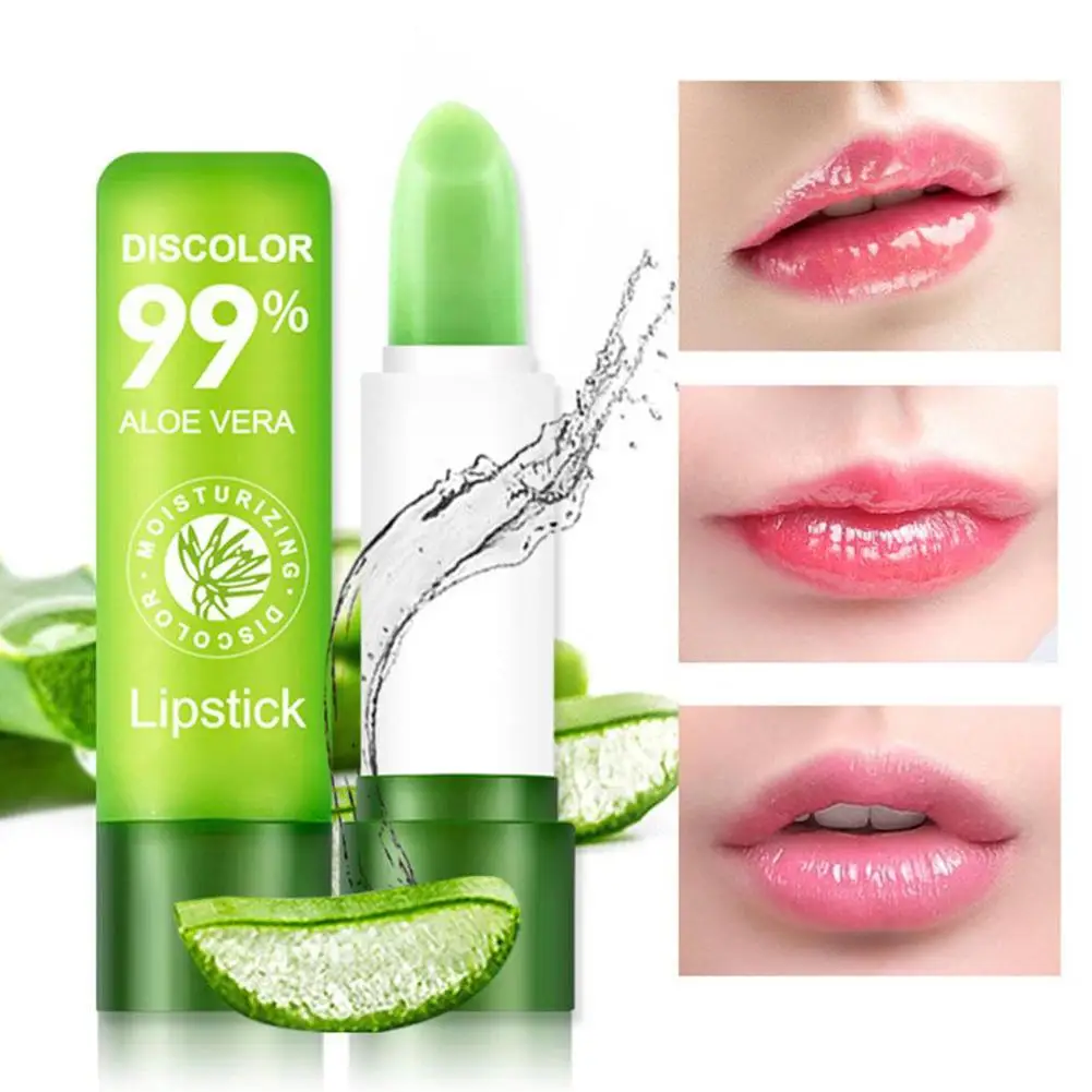 

Color Changing Lip Balm Natural Aloe Veras Lipstick Long Lasting Moisturizing Makeup Cosmetics For Women Lip Gloss Lip Balm O0P5