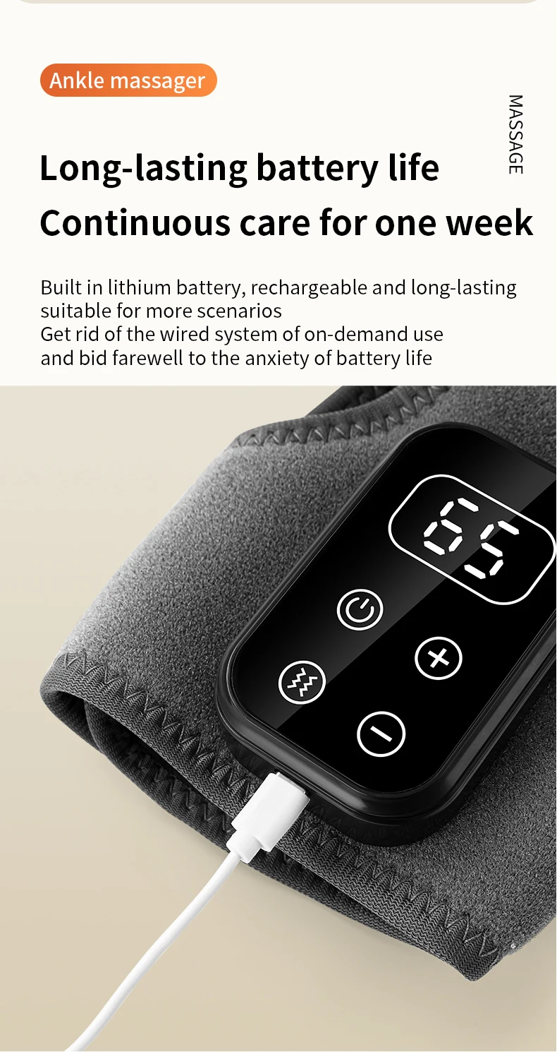 Electric Foot And Knee Massager With Vibration And Heat Therapy_voghion.com