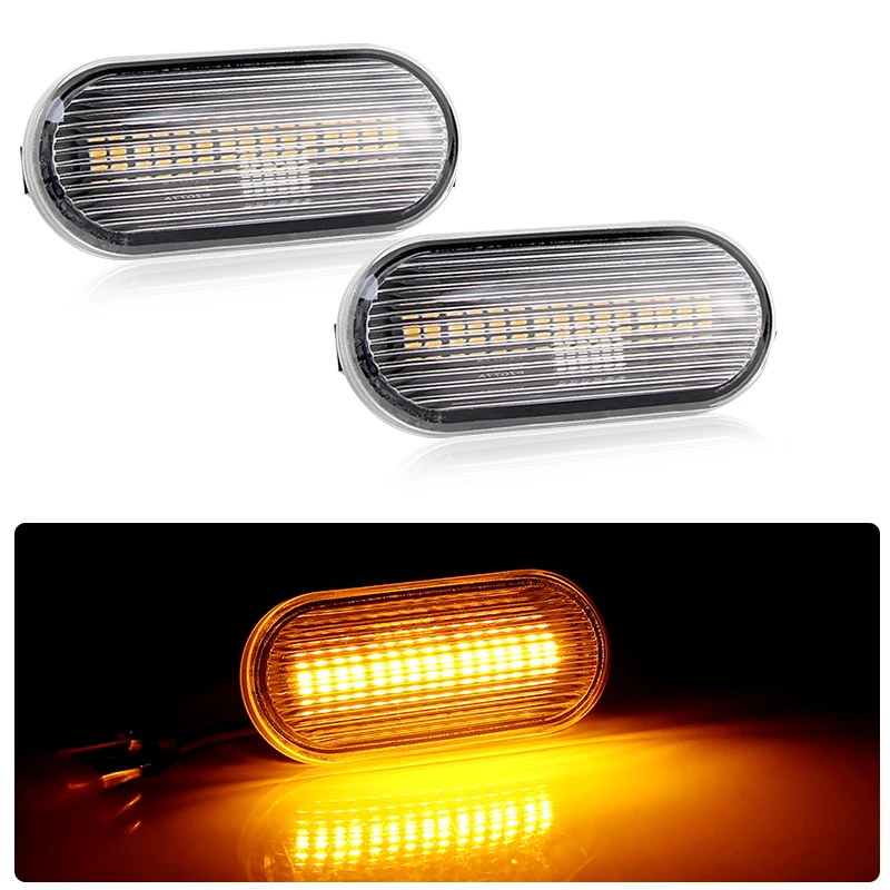 2PCS For VW Transporter T5/Multivan Caravelle Amarok Bora Golf3/4 Lupo Vento Dynamic LED Side Marker Signal Light Indicator Lamp