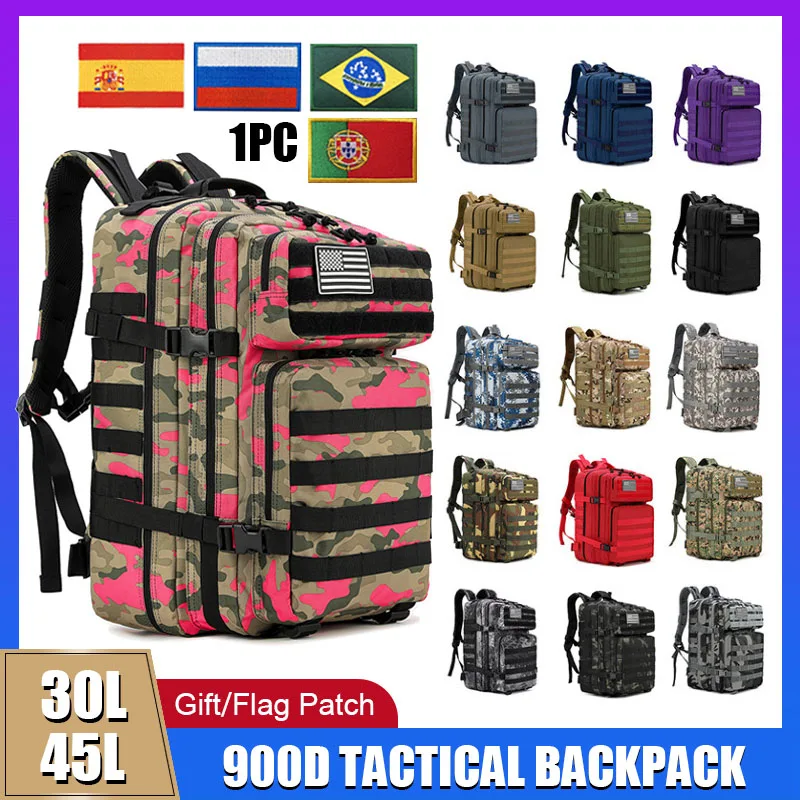 

Outdoor Tactical Backpack Men Mountaineering Trekking Camping Rucksack Women Travel Bag Sports Large Capacity Military 3P Pack