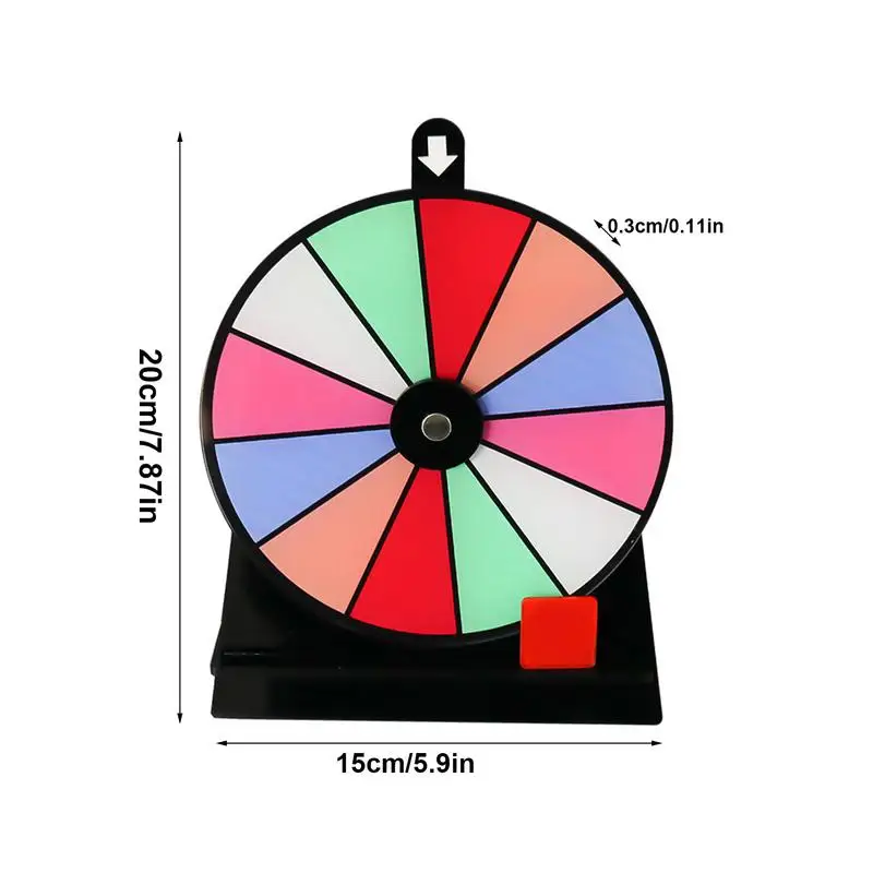 Prizes Spin Wheel Detachable Wheel Of Fortune Non-slip Wheel Of Fortune Game Spinner With Stand 12 Slots Erasable Acrylic Board