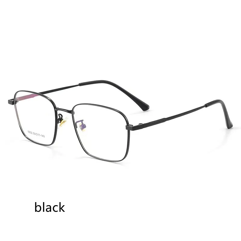 

53mm Men Titanium Alloy Glasses Frame Business Style Male Square Ultralight Eye Myopia Prescription Eyeglasses 6602