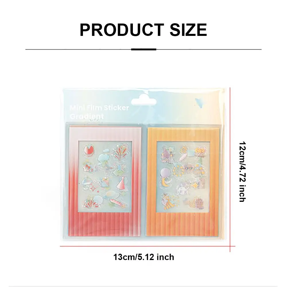10pcs/set Creative 3-inch Instant Camera Photo Frame Sticker Set - DIY PET Decorative Decals Stationery