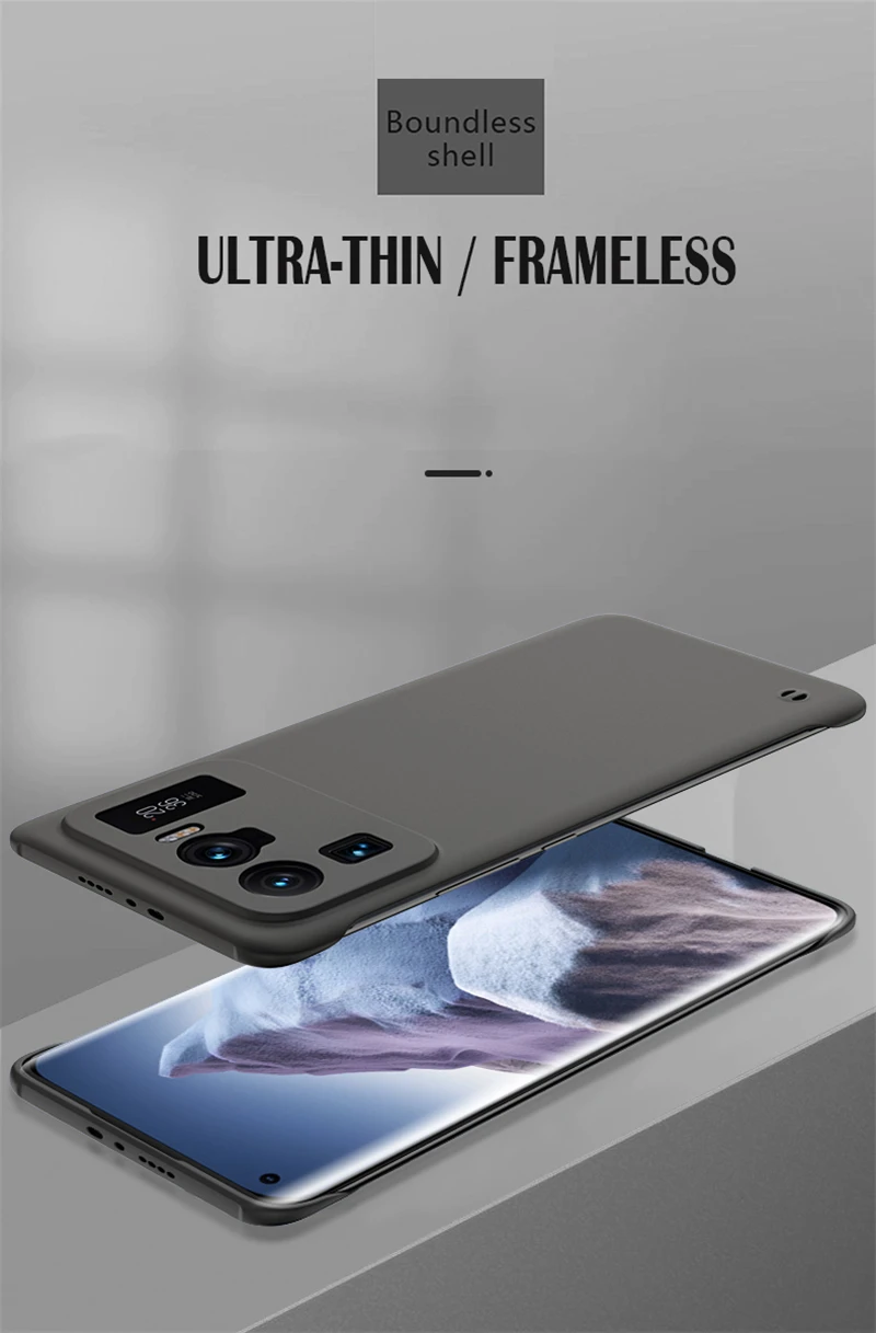 Custodia rigida per PC con retro trasparente senza cornice, per Xiaomi Mi 11 Lite, custodia 11T, 11 Ultra Pro, antiurto, ultra sottile_voghion.com