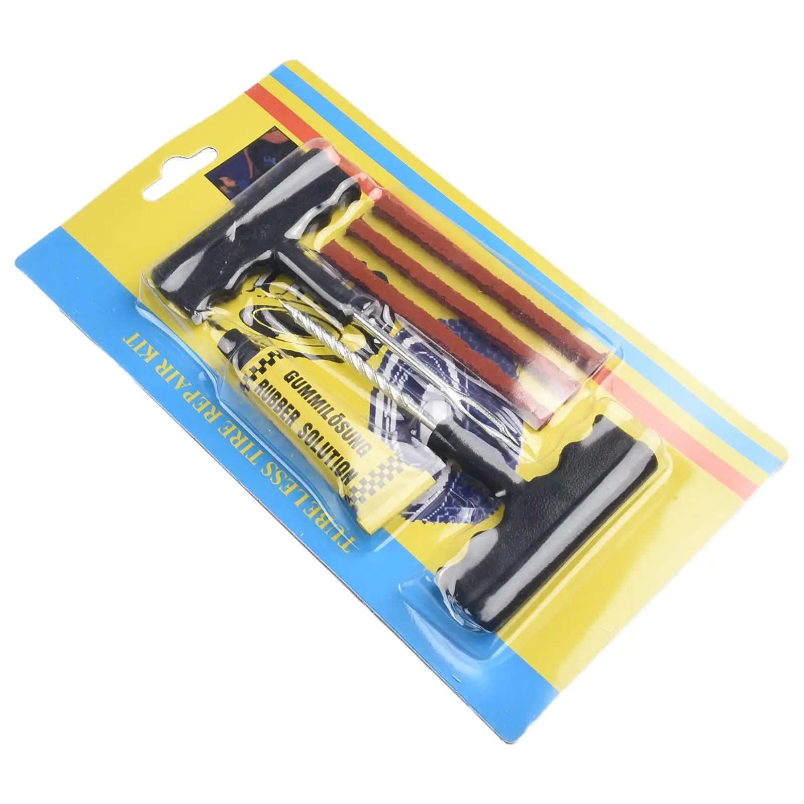 Stay Prepared for Flat Tires with this Convenient Tubeless Tire Puncture Repair Kit Suitable for Cars Vans Motorbikes
