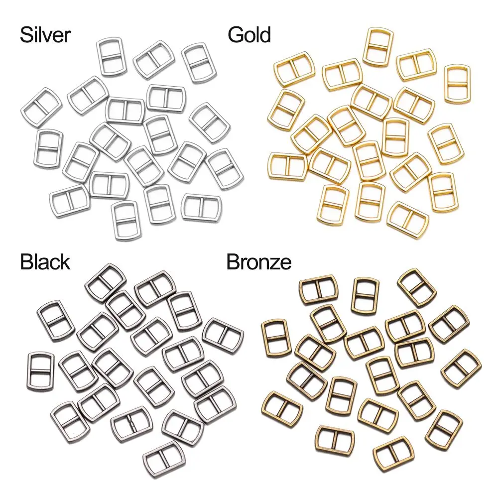 Mini Metal Tri Glide Belt Buckles for Doll Clothes Accessories