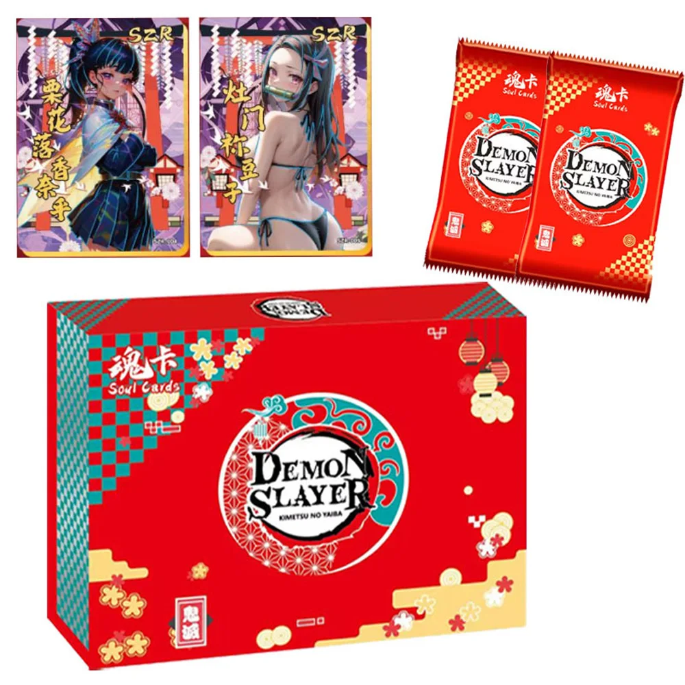 Anime Demon Slayer Blade Cards Flash SSP Card Kamado Tanjirou Nezuko Anime Peripheral UR Rare Card Collection Christmas Gift Box