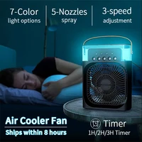 New 3 In 1 Fan AIr Conditioner Household Mini Air Cooler LED Night Light Portable Humidifier Air Adjustment Fan Office Home Fan 1