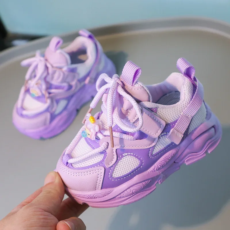 New 2025 Kids Mesh Breathable Sneakers Boys Girls Sport Shoes