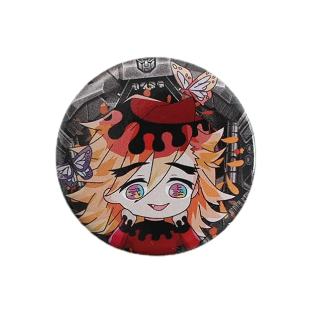 Anime Second element Q Version Badge Bar Butterfly Endure Tanjirou Fugang Yi Yong Shan Yi Yan Column Pendant Anime Peripheral XZ-2212-A8