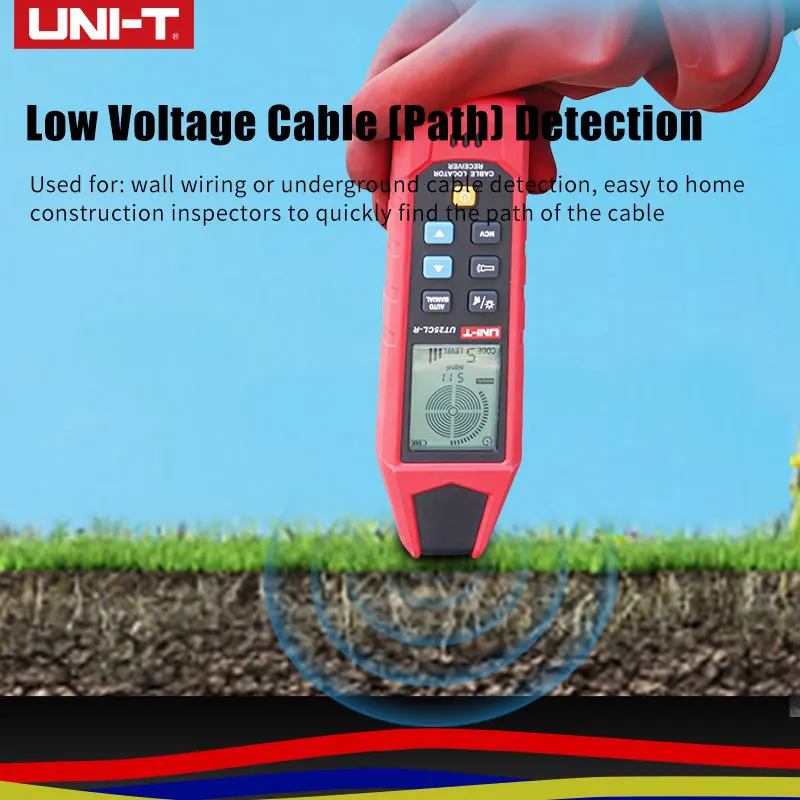 UNI-T UT25CL Handheld Cable Locator NCV Non-contact Electrical Test Electrical Safety Detector Trace Underground Cable Paths.