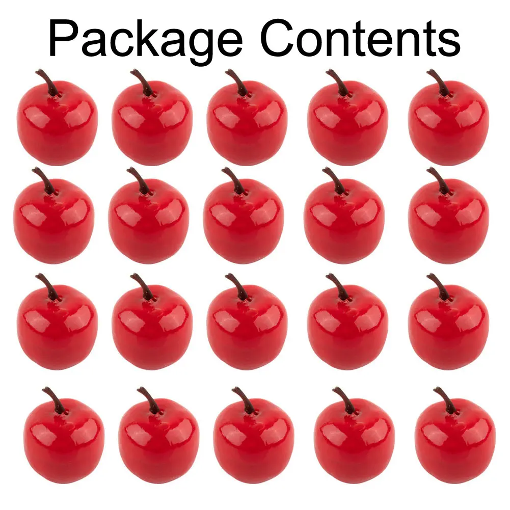 Simulation Fruits Apples Plastic Fake Red Green Apples Photo Props Fruit Home Artificial Shop Kitchen Model Decoration 20pcs artificial fruits and vegetables