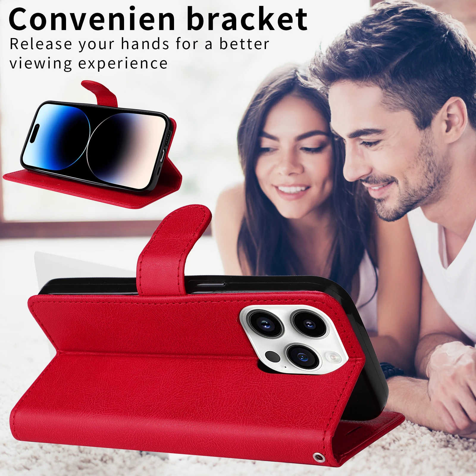Deluxe Magnetic Leather Flip Wallet Phone Case