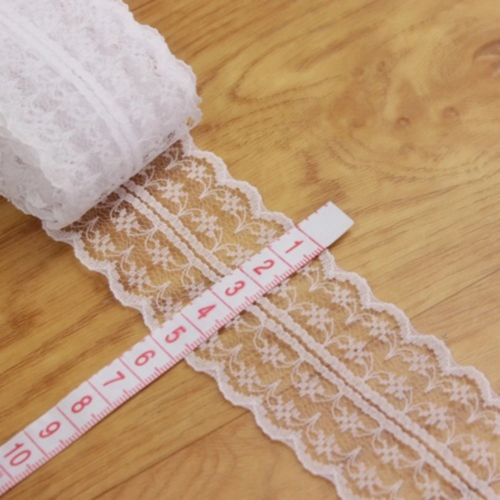Lace Fabric 45mm 5 yards/roll Webbing Decoration Gift Packing Material