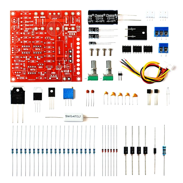 Alimentation régulée cc réglable, Kit de bricolage, Protection