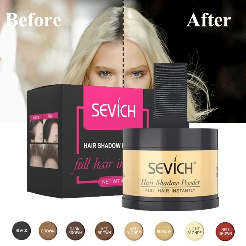 Waterproof 13 Colors Hairline Powder 4g Hair Root Cover Up Instant Modified Repair Hair Shadow Powder Makeup Concealer hair building powder hair coloring product