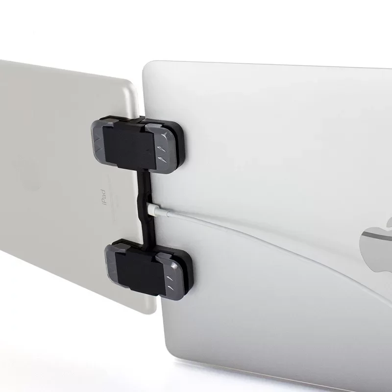 Side Mount Clip Multi Screen Suporte Portátil Portátil Conecta Suporte Monitor Tablet Suporte Ajustável para Segunda Tela