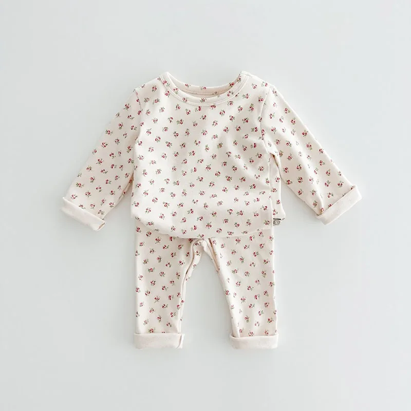 Cute Flower Bunny Baby Pajamas Set for Girls