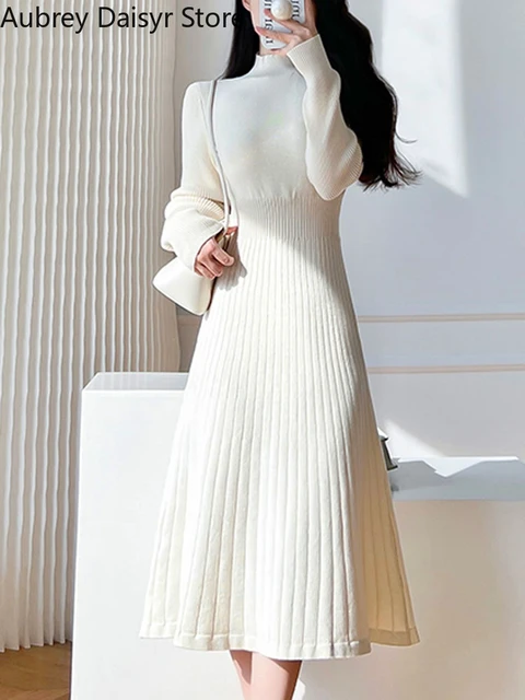 white winter dress