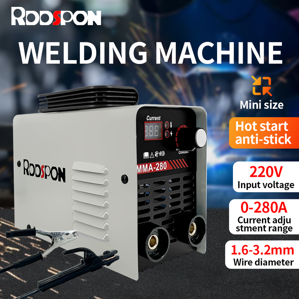 Portable MMA280 Welding Machine 220V EU Plug ARC LED Digital Display DC Inverter Welder Tools Welding Equipment For Household