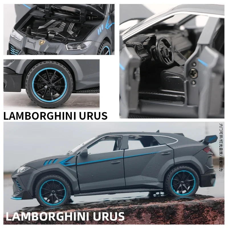 1:32 Lamborghini URUS SUV Alloy Sports Car Model Diecasts Sound Light PullBack Model Car Simulation Collection Children Toy Gift 6