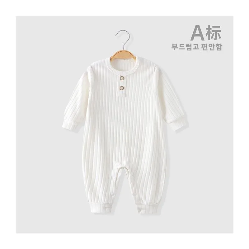 봄 가을  롬퍼 긴팔 잠옷 유니섹스 편안한 홈웨어 따뜻한 폴리에스터 섬유 배트윙 형태 디자인