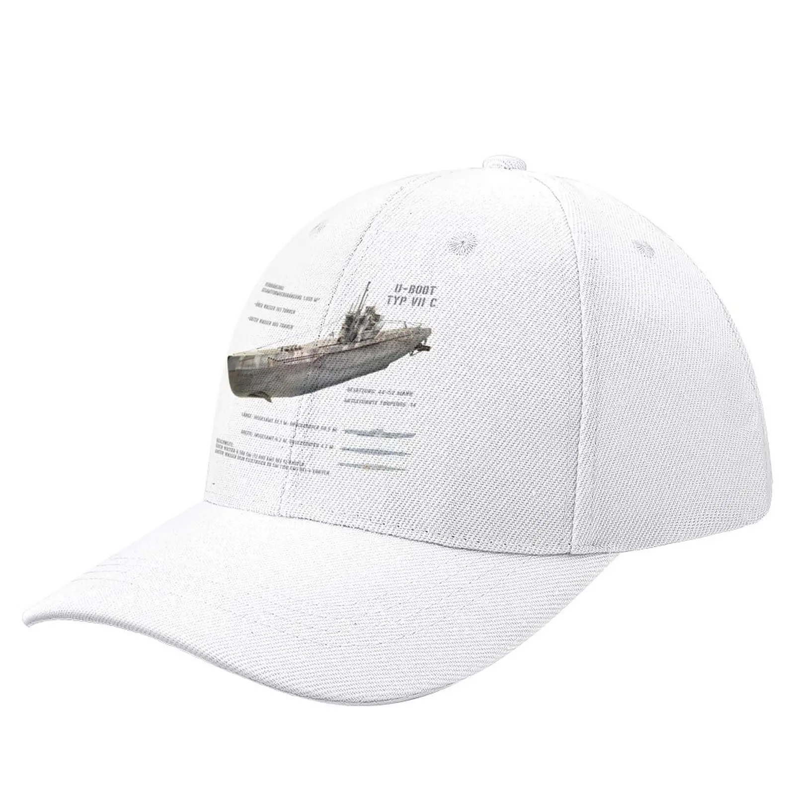 

German U-Boat Type VII C Kriegsmarine WW2 in German Baseball Cap hiking hat Streetwear Women'S Hats For The Sun Men'S